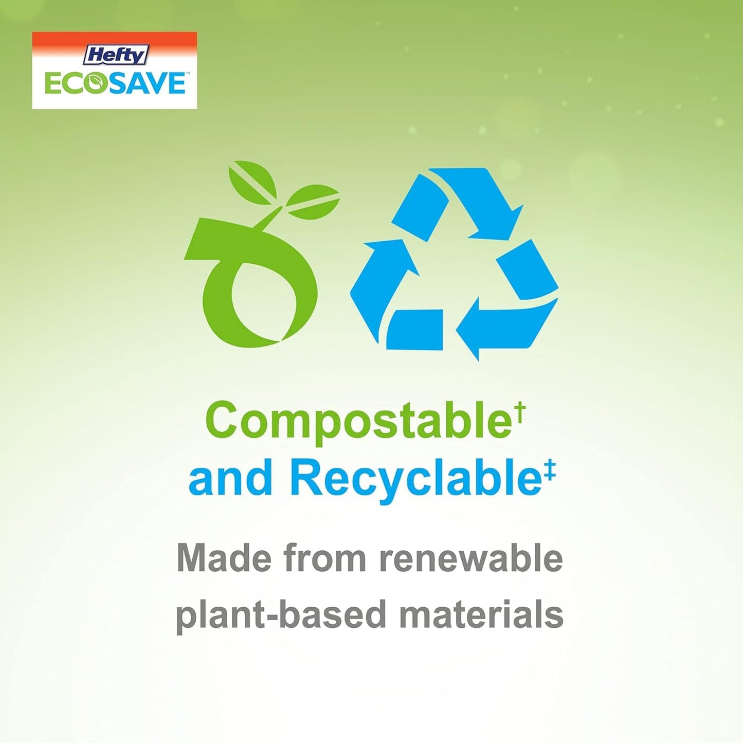 Hefty ECOSAVE Compostable Disposable Paper Plates Lunch 8.86", 100 Count 🍁 All In One Marketplace Canada
