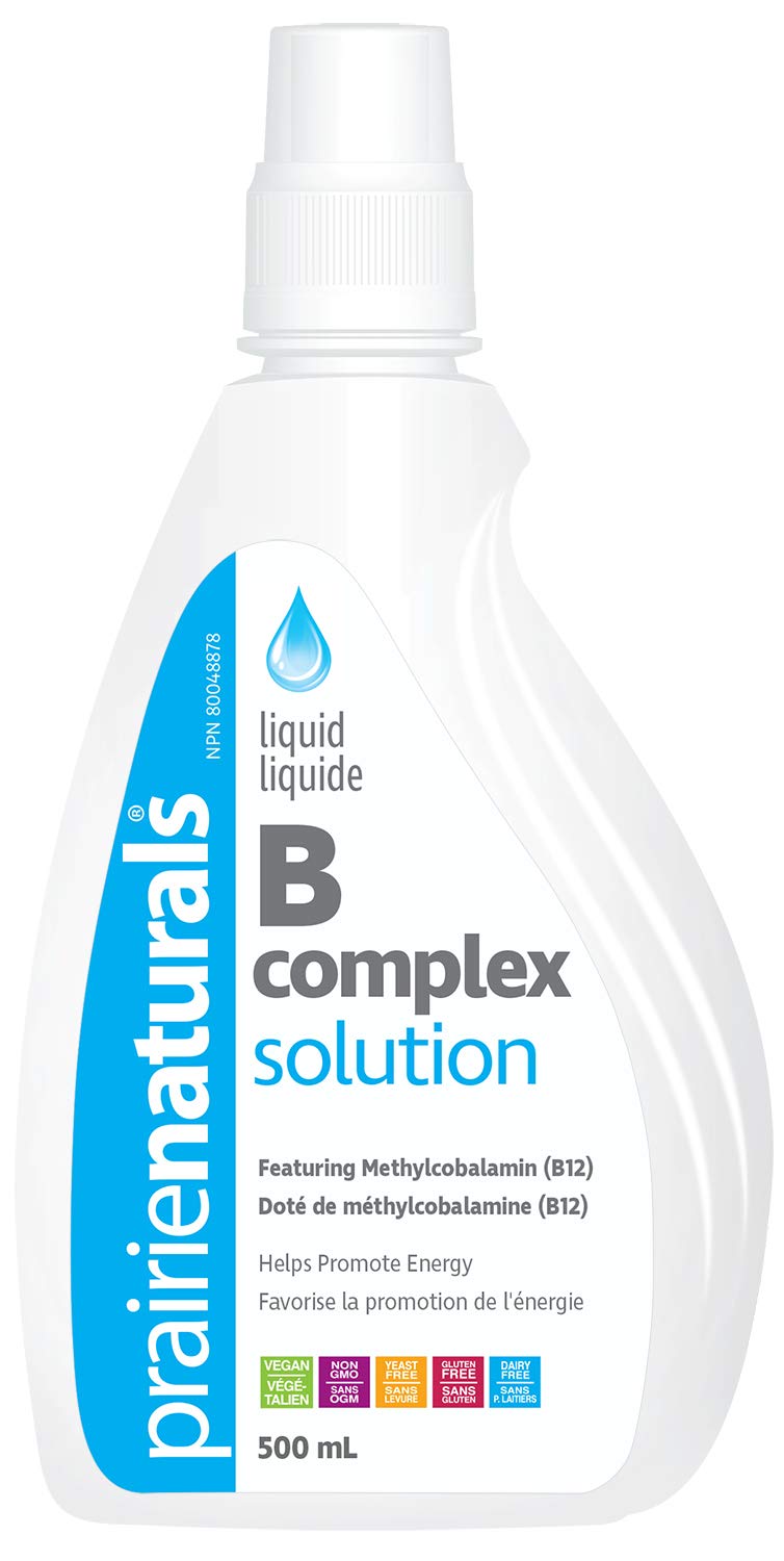 Prairie Naturals Liquid B Complex Solution 500 ml - Stress Relief & Energy Support