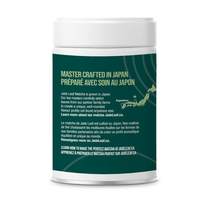 Jade Leaf Matcha Organic Ceremonial Grade Matcha Green Tea Powder - 100% Pure Japanese First Harvest Green Tea for Ceremonies, Usucha, Lattes 100g Tin (Pack of 1)