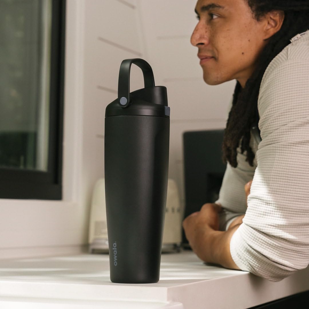 Owala FreeSip Sway Insulated Stainless Steel Water Bottle with Two-Way Spout, Built-In Straw and Bucket Handle, Made for Travel, School, and Sports, 40oz, BPA Free, Leak Proof, Summer Sweetness