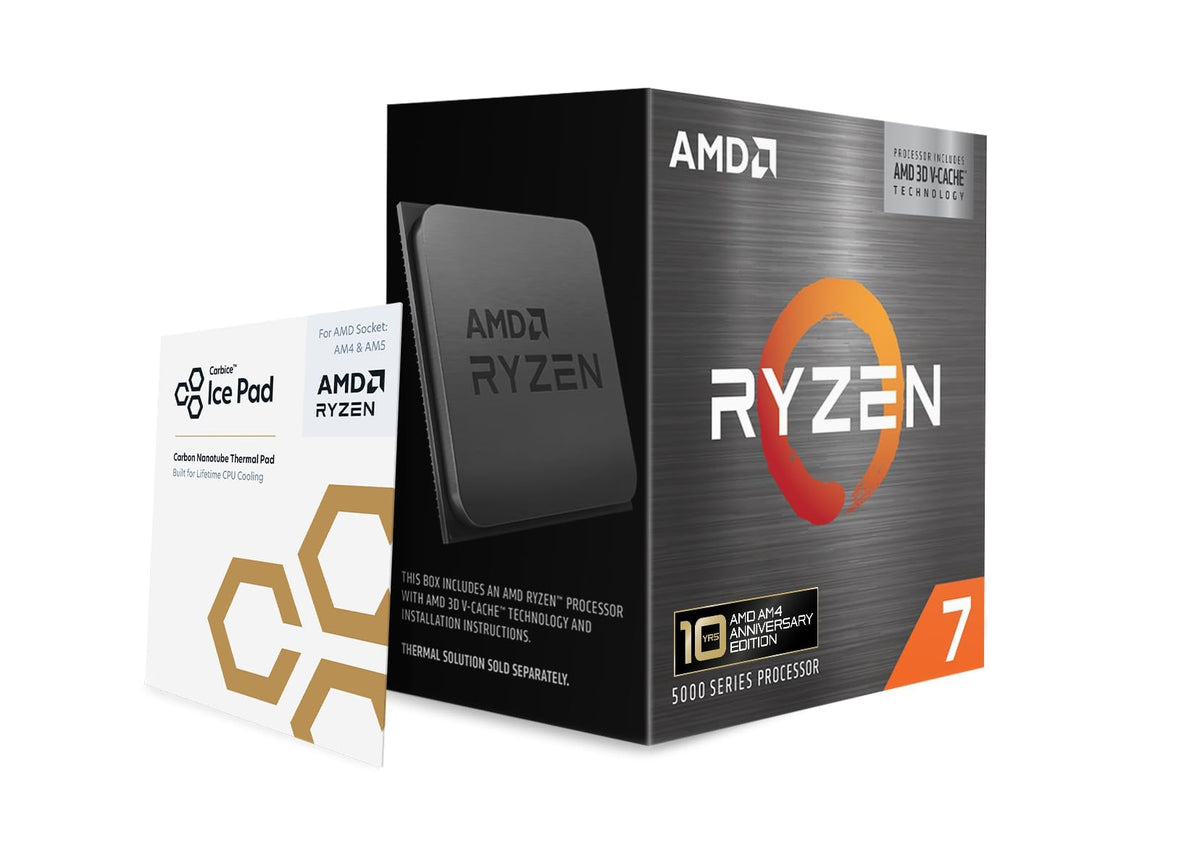 AMD Ryzen 7 5800X3D 8-core, 16-Thread Desktop Processor with AMD 3D V-Cache Technology