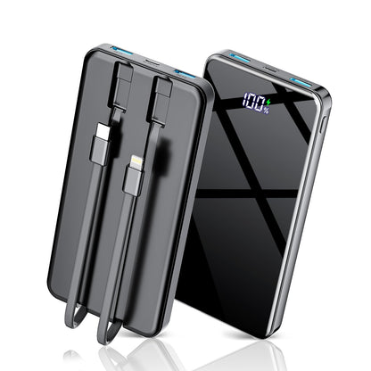 COPINK Power Bank with Built in Cables, 25000mAh Fast Charging Portable Charger,5 Output 2 Input LED Display Slim External Battery Pack for iPhone, Samsung, Android Phones, Tablets - Available at All In One Marketplace Canada