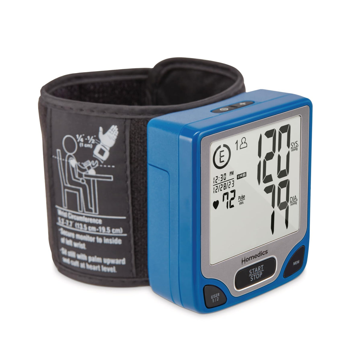 Homedics Automated Wrist Blood Pressure Monitor for Home Use