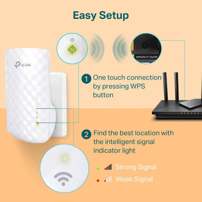 TP-Link AC750 WiFi Extender (RE220) - Covers Up to 1,200 Sq.ft and 20 Devices, Up to 750Mbps, Dual Band WiFi Range Extender, WiFi Booster to Extend Range of WiFi Internet Connection 🍁 All In One Marketplace Canada
