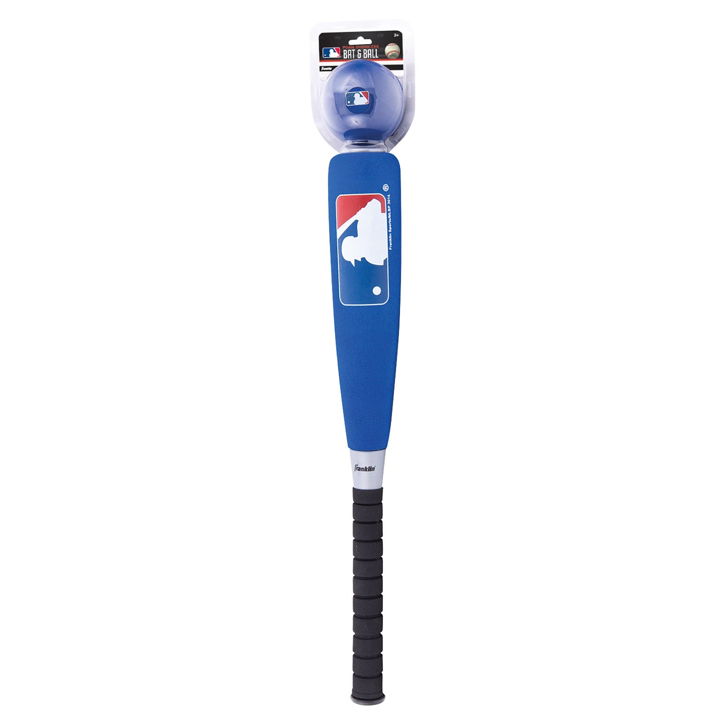 Franklin Sports MLB Kids Foam Baseball Bat + Ball Set - Jumbo Oversize Toy Bat + Foam Ball for Kids + Toddlers - Blue - 24" Franklin Sports