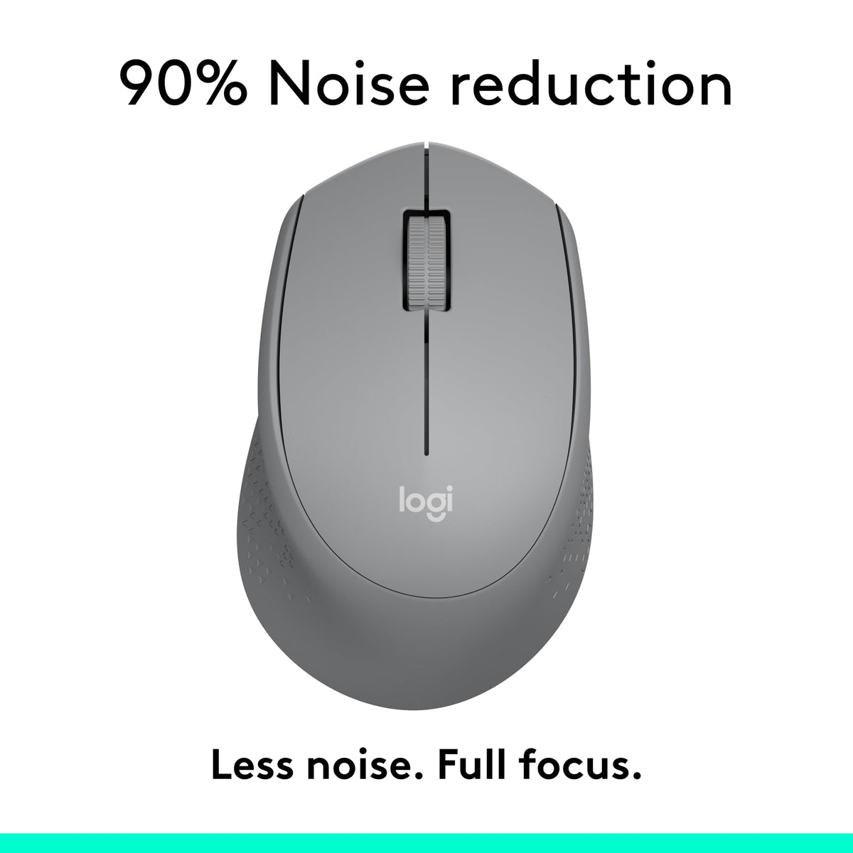 Logitech M330 Silent Plus Full Size 2.4 GHz Wireless Mouse - Grey