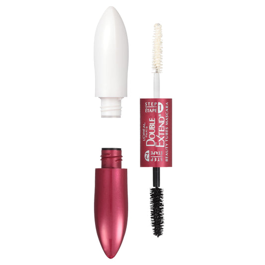 L’Oréal Paris Double Extend Tubing Mascara, Smudge-Free Formula Nourish Lashes, Beauty Tubes Lengthening, Blackest Black, 5ml - Available at All In One Marketplace Canada