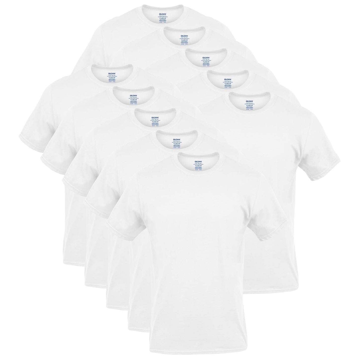 Gildan Men's Crew T-Shirts, Multipack, Style G1100, White (12-pack), Medium