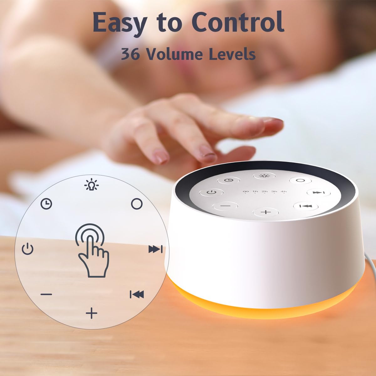 BrownNoise Sound Machine with 30 Soothing Sounds 12 Colors Night Light White Noise Machine for Adults Baby Kids Sleep Machines with Memory Function 36 Volume Levels 5 Timers for Home Office Travel
