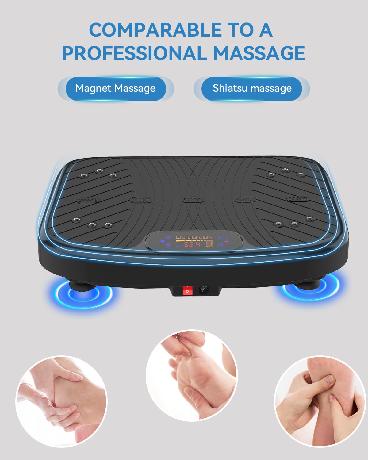 GDCOO Vibration Plate Exercise Machine, Vibrating Plate for Lymphatic Drainage, Vibrating Platform with 200 Adjustable Speeds, Fitness & Weight Loss Vibration Plate, 450 Lbs Max Capacity (Matte Black) - Available at All In One Marketplace Canada