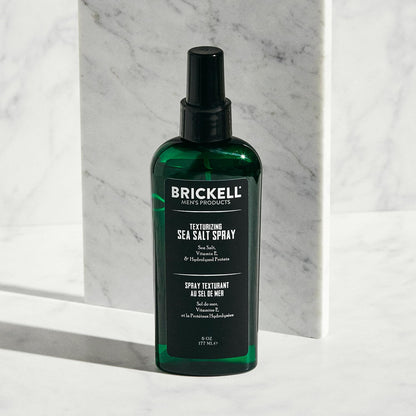 Brickell Men's Texturizing Sea Salt Spray for Men, Natural & Organic, Alcohol-Free, For a Beach or Surfer Hair Style, 177 mL - Available at All In One Marketplace Canada