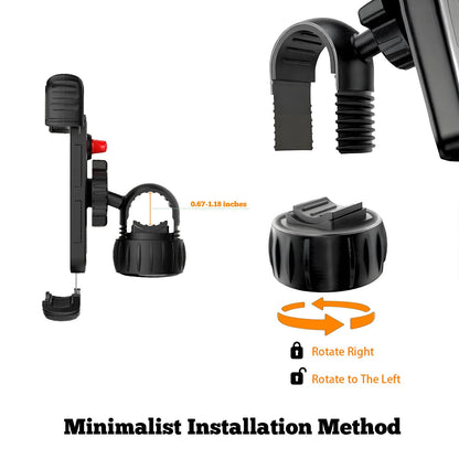 Motorcycle/Bicycle Phone Mount for 4.7-6.8" Phones (Orange)