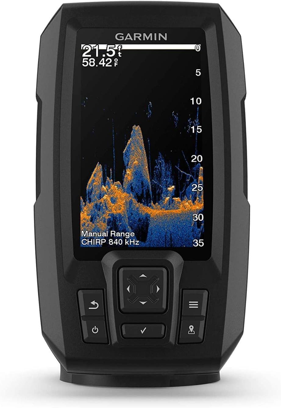 Garmin Striker Vivid 4cv, Easy-to-Use 4-inch Color Fishfinder and Sonar Transducer, Vivid Scanning Sonar Color Palettes (010-02550-00) Garmin