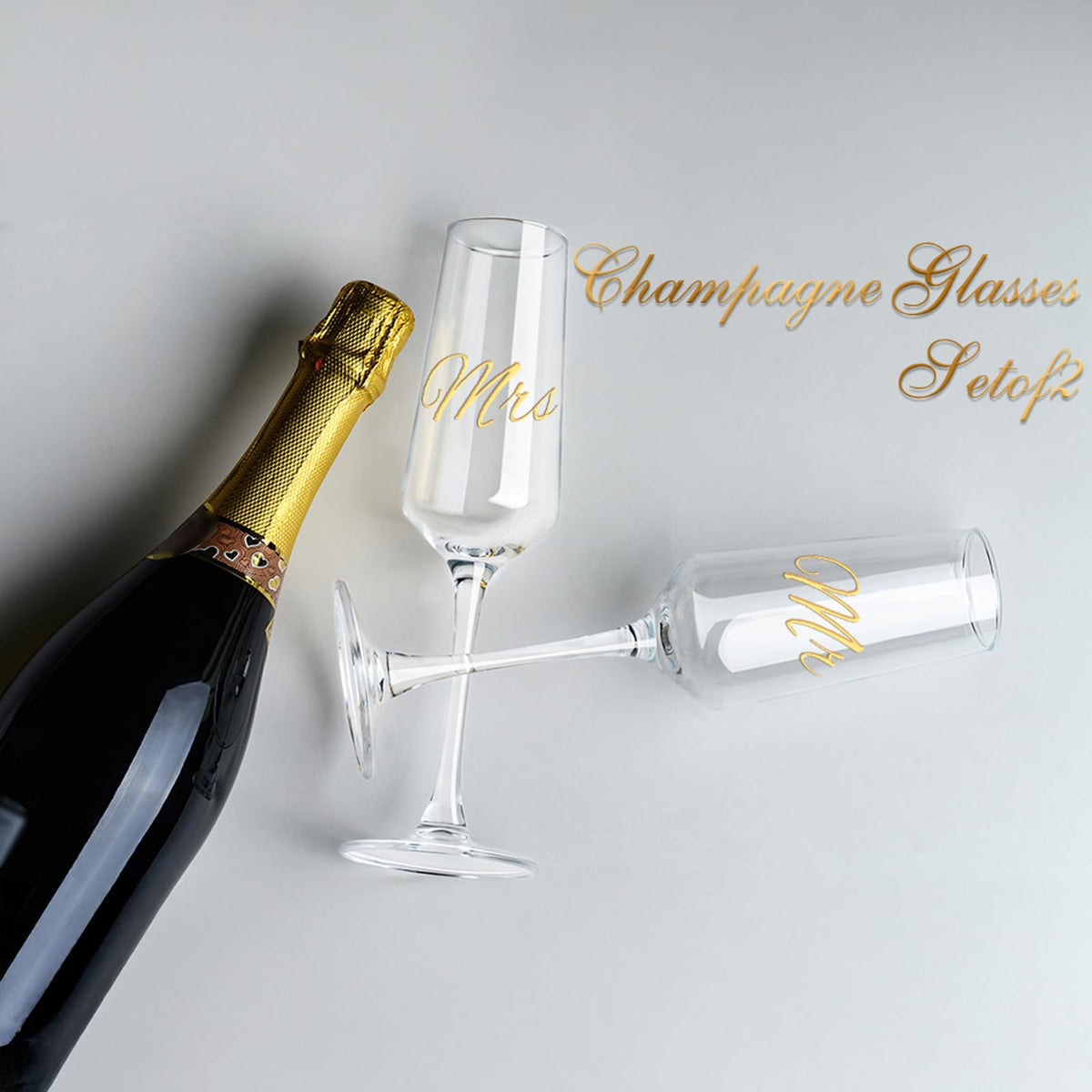 PARACITY Champagne Flutes 8.5OZ/250NL, Crystal Champagne Glasses Set of 2 🍁 All In One Marketplace Canada
