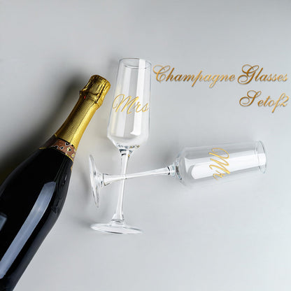 PARACITY Champagne Flutes 8.5OZ/250NL, Crystal Champagne Glasses Set of 2 🍁 All In One Marketplace Canada