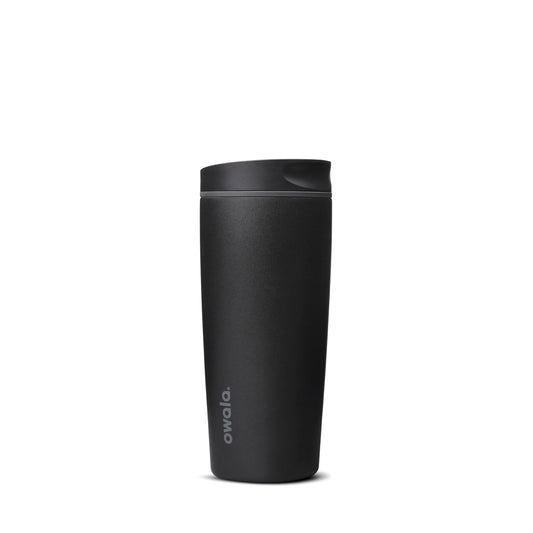 Owala SmoothSip Slider Insulated Stainless Steel Coffee Tumbler, Reusable Iced Coffee Cup, Hot Coffee Travel Mug, BPA Free 20 oz, Very Very Dark 🍁 All In One Marketplace Canada