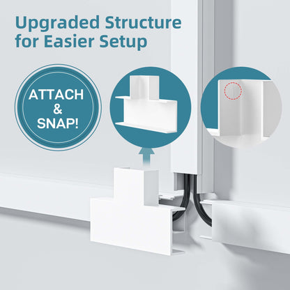 Delamu Cord Hider, 157in Cord Cover Wall, Premium Cord Covers for Wires on Wall, Cable Concealer Hider Kit for Hiding Wires in Home and Office Cable Management, 10X L15.7in X W0.95in X H0.55in, White