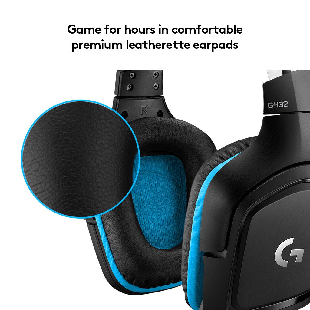 Logitech G432 Wired Gaming Headset - Black