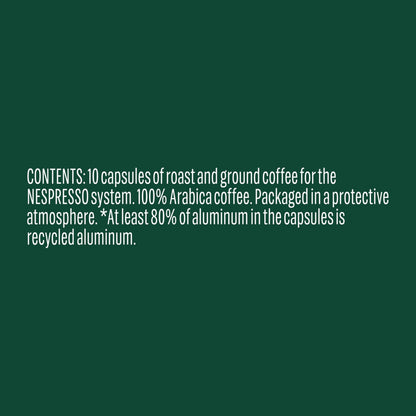 Starbucks by Nespresso Blonde Espresso Roast Coffee Capsules – Original Line Compatible, 50 Pods (5 Sleeves of 10)