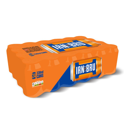 IRN-BRU Original Soft Drink, 330ml Cans, Pack of 24