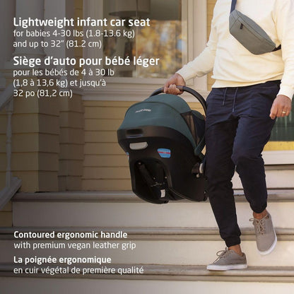 Maxi-Cosi Mico Luxe+ Infant Car Seat, Lightweight, Easy Install with MaxiLock™ Technology, Washable Seat Cover, ClimaFlow™ Ventilation, Side Impact Protection, EcoCare Fabrics Maxi-Cosi