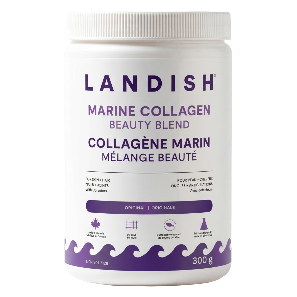 Landish Marine Collagen Beauty Blend Powder, Skin Hair Nails, 30 Servings