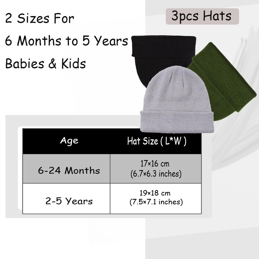 PEECABE Kids Knit Hat Winter Baby Beanie for Toddler Infant Skull Cap 6-24M 🍁 All In One Marketplace Canada