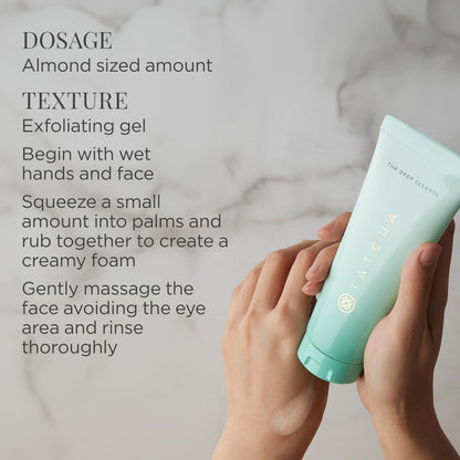 TATCHA The Deep Cleanse | Deep, Gentle Exfoliating Cleanser - Lifts Dirt & Unclogs Pores for Oily & Combo Skin | 150 ml, 5.0 fl. oz. - Available at All In One Marketplace Canada