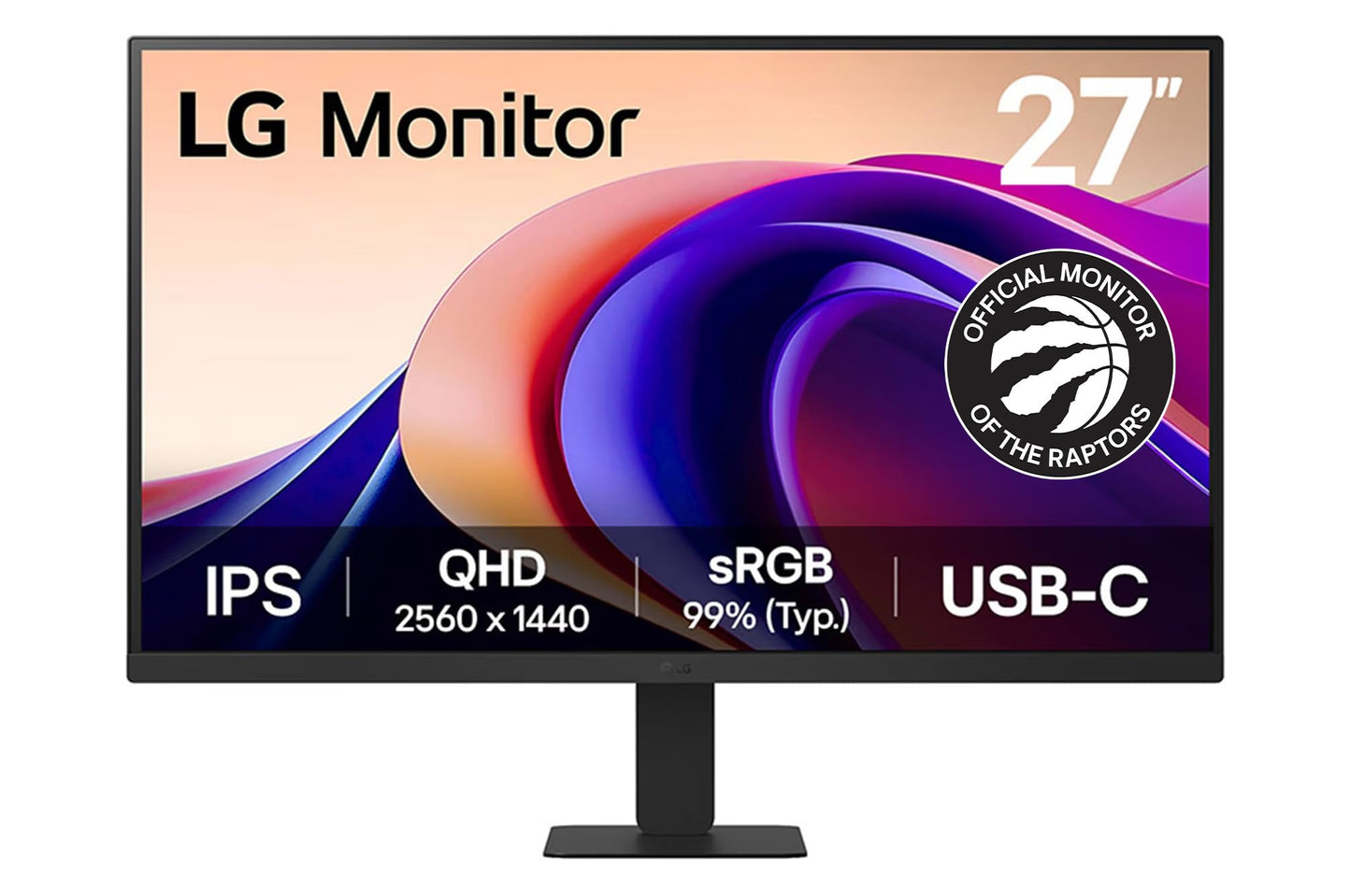 LG 27U631A-B 27-Inch QHD (2560x1440) IPS Monitor, 100Hz Refresh Rate, 5ms (GtG) Response Time, sRGB 99%, HDR10, USB-C, HDMI, Tilt Adjustable, Black