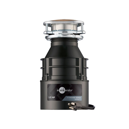 InSinkErator Badger 5 Garbage Disposal with Power Cord, Standard Series 1/2 HP Continuous Feed Garburator, Badger 5 W/C