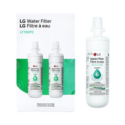 LG LT700P2-6 Month / 200 Gallon Capacity Per Unit/Replacement Refrigerator Water Filter (NSF42, NSF53, and NSF401) ADQ36006121﻿