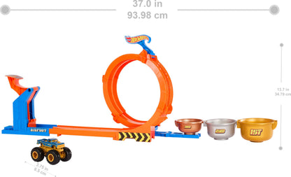 Hot Wheels Monster Trucks Loop-and-Flip Trophy Challenge Playset Hot Wheels