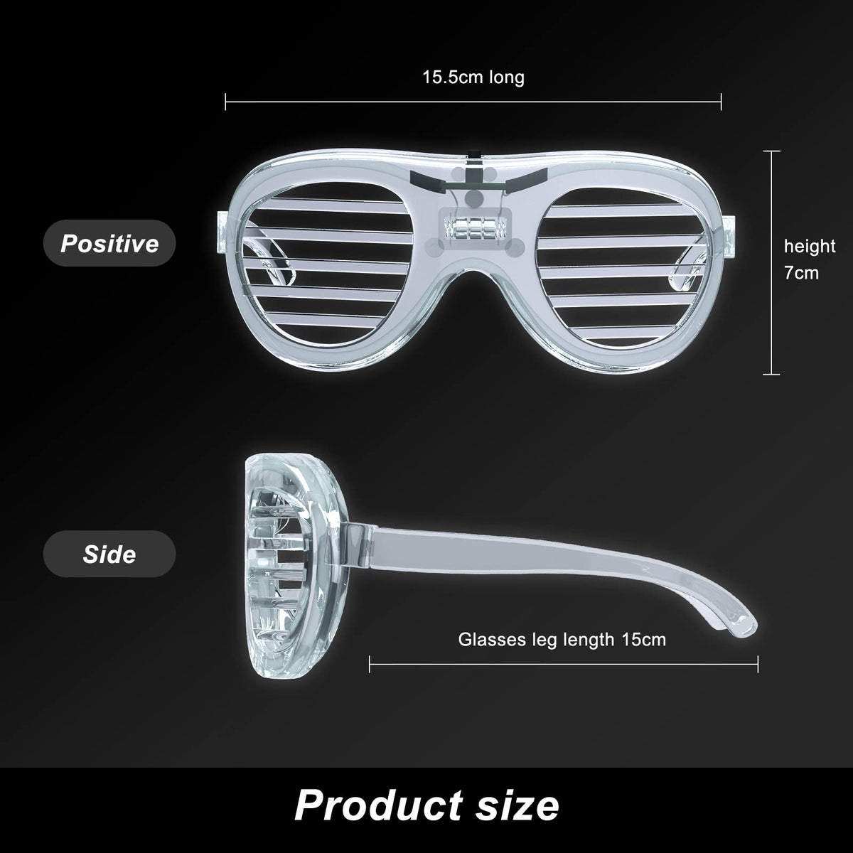 EODVICS 15 Pack LED Glasses, Neon Glow in the Dark Party Supplies Favors 🍁 All In One Marketplace Canada