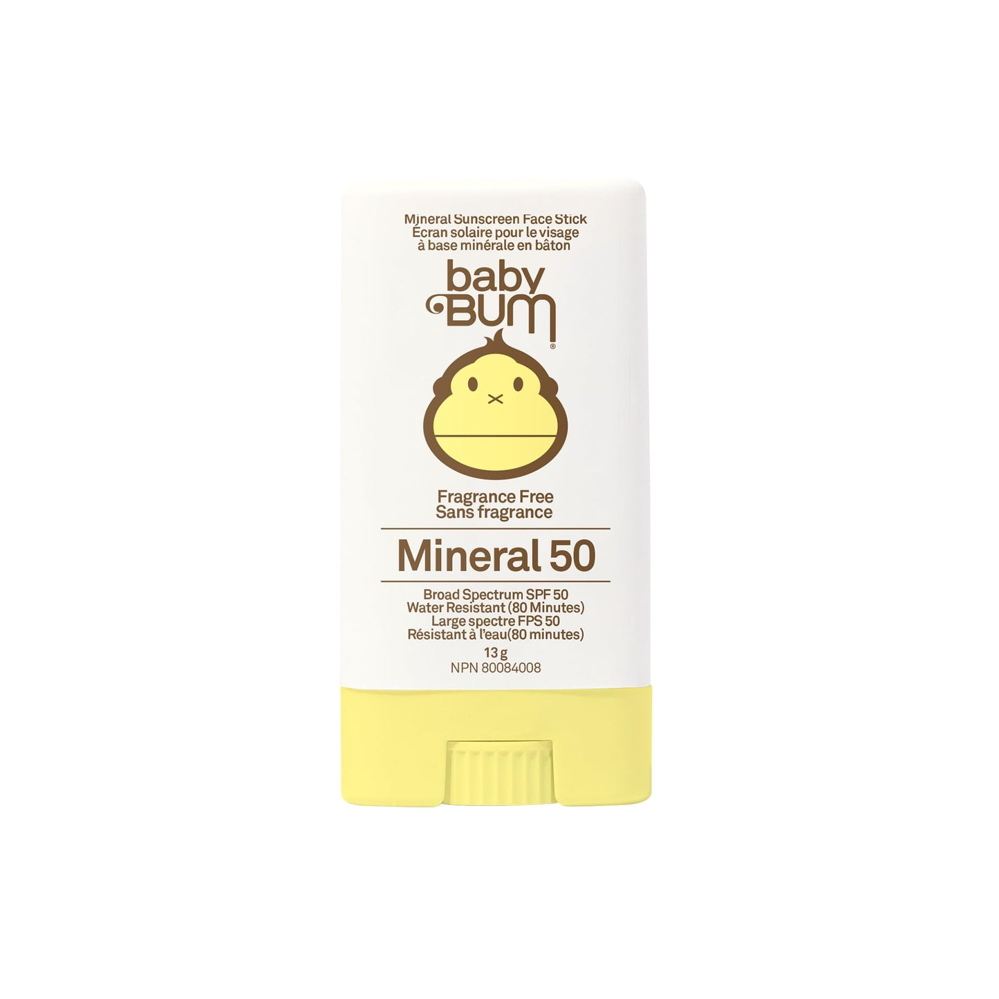 Sun Bum Baby Bum Spf 50 Sunscreen Face Stick | Mineral Uva/uvb Face and Body Protection for Sensitive Skin | Fragrance Free | Travel size | 13g