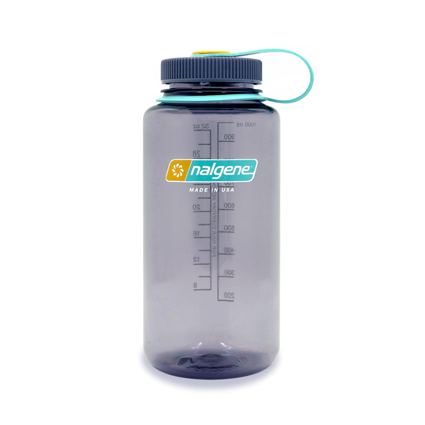 Nalgene Sustain Tritan BPA-Free Water Bottle Made with Material Derived from 50% Plastic Waste, 32 OZ, Wide Mouth, Aubergine