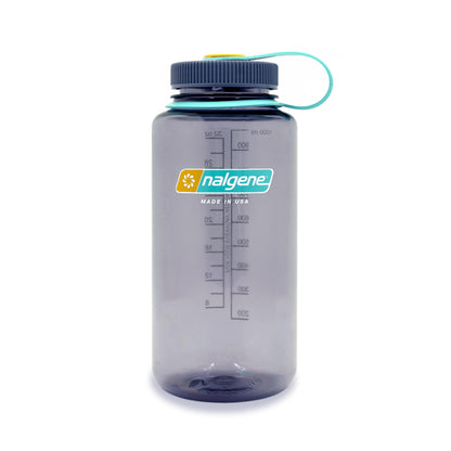 Nalgene Sustain Tritan BPA-Free Water Bottle Made with Material Derived from 50% Plastic Waste, 32 OZ, Wide Mouth, Aubergine