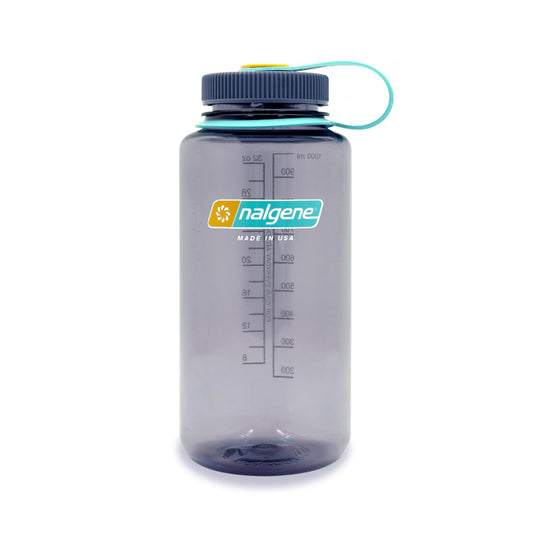 Nalgene Sustain Tritan BPA-Free Water Bottle Made with Material Derived from 50% Plastic Waste, 32 OZ, Wide Mouth, Aubergine
