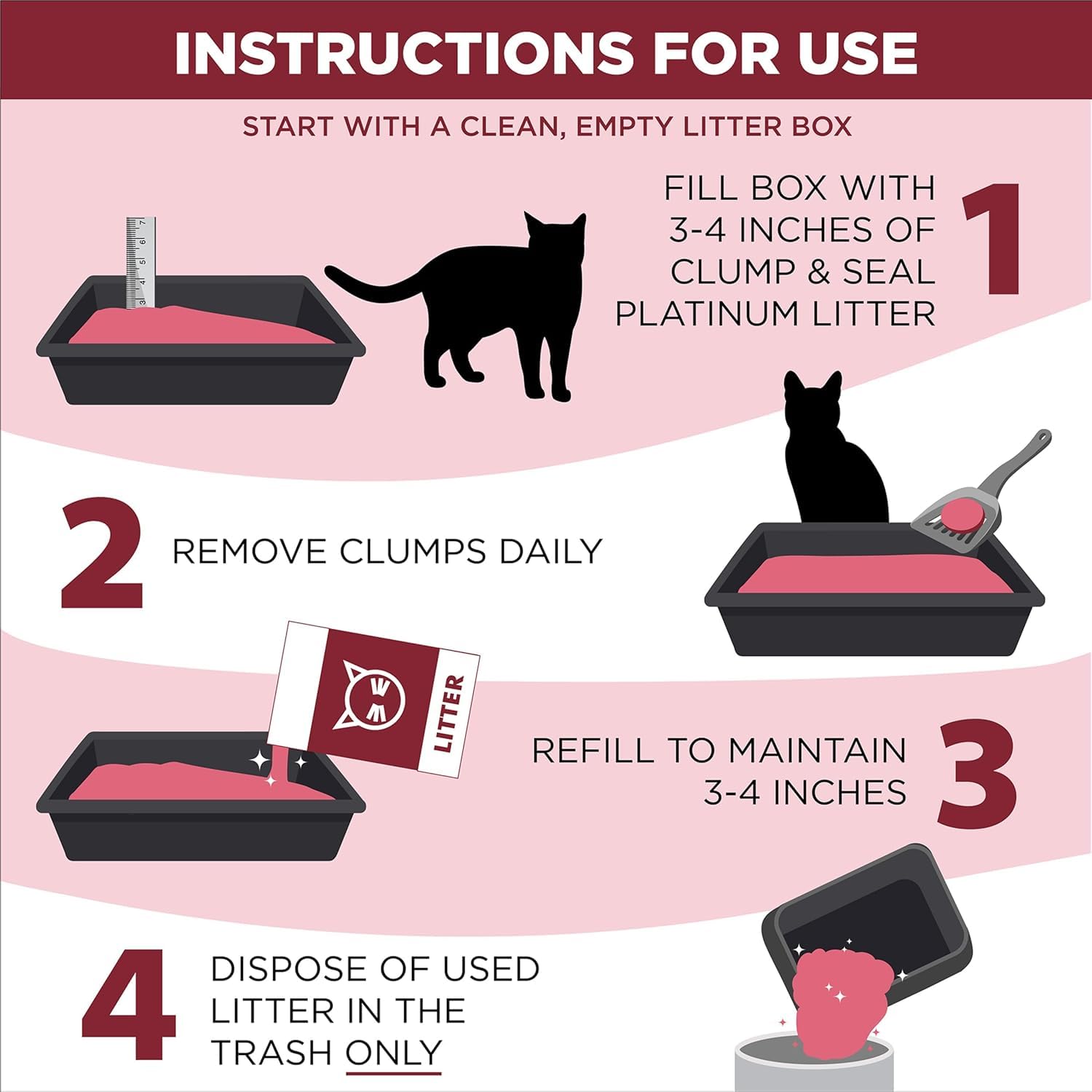Arm & Hammer Platinum Cat Litter, Clump & Seal, Extra Strength Complete Odour Sealing with 14 Days of Odour Control, Multi-Cat, Hard Clumping Clay, 99.99% Dust Free, 12.47kg (Pack of 1)