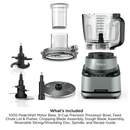 Ninja PrecisionPro Food Processor & Dough Mixer, 1000PW, 9-Cup, BZ601C