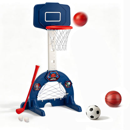 Hogaruly Toddler Basketball Hoop, Indoor Basketball Net for Kids with Soccer Goal, Golf Game, Adjustable Height Kids Basketball Hoop Christmas Birthday Gifts for 3-8 Years Old Boys and Girls 🍁 All In One Marketplace Canada