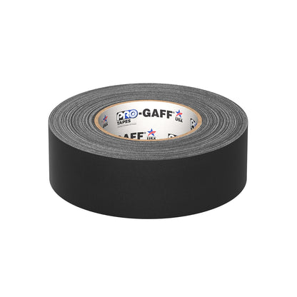 ProTapes 2" Width Pro Gaff Premium Matte Cloth Gaffer's Tape with Rubber Adhesive, 11 Mil Thick, 55 Yd Length, Black (Pack of 1)