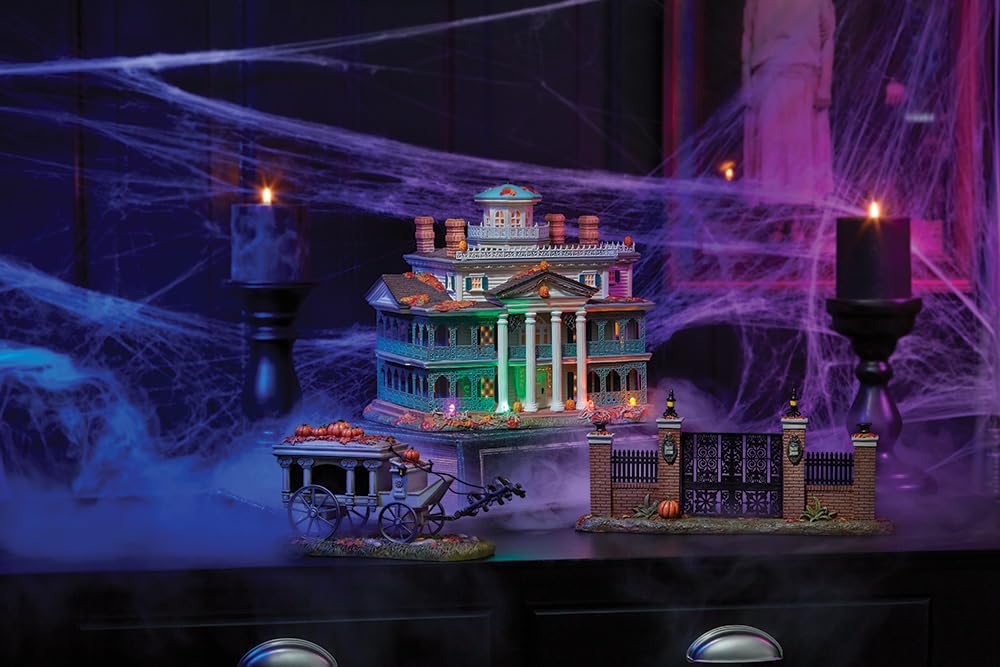 Department 56 Snow Village Accessoires Halloween Disneyland le corbillard du Haunted Mansion, figurine, 10,6 cm, multicolore