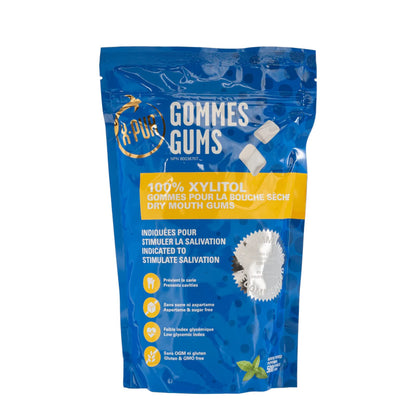 X-PUR - Xylitol Gum For Dry Mouth And Bad Breath - Peppermint Flavored Xylitol Gum - Perfect For Diabetics - Stimulates Saliva - 100% Natural - Gluten-Free, GMO Free - Bag of 500 Gums 🍁 All In One Marketplace Canada