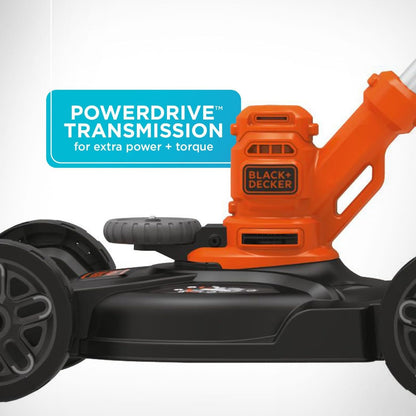BLACK+DECKER Electric Lawn Mower, String Trimmer, Edger, 3-in-1, Corded (BESTA512CM) BLACK+DECKER