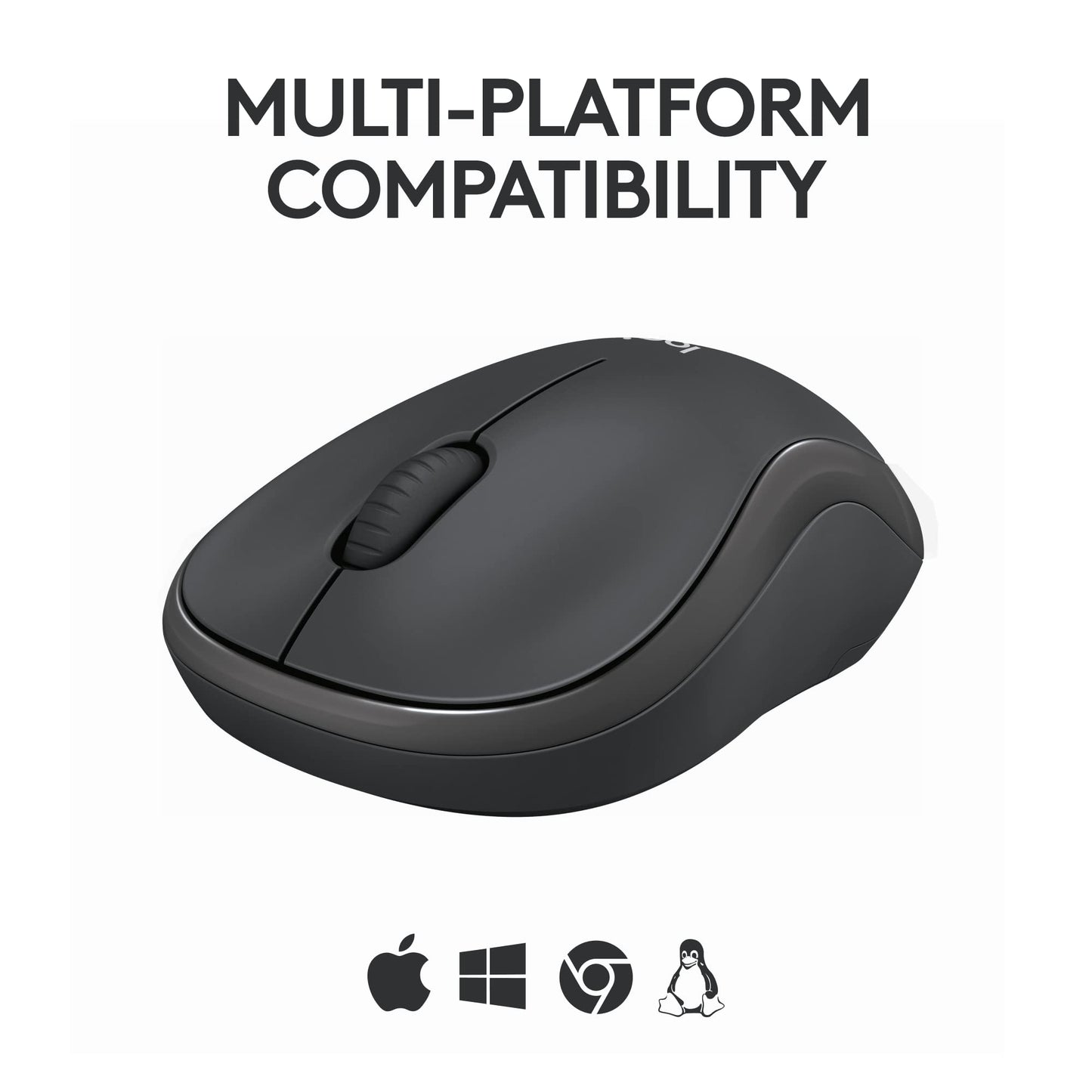 Logitech M240 Silent Bluetooth Mouse, Wireless, Compact, Portable, Smooth Tracking, 18-Month Battery, for Windows, macOS, ChromeOS, Compatible with PC, Mac, Laptop, Tablets - Graphite - Available at All In One Marketplace Canada