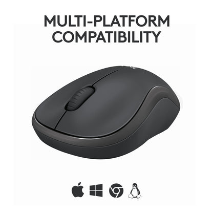 Logitech M240 Silent Bluetooth Mouse, Wireless, Compact, Portable, Smooth Tracking, 18-Month Battery, for Windows, macOS, ChromeOS, Compatible with PC, Mac, Laptop, Tablets - Graphite - Available at All In One Marketplace Canada