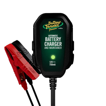 Battery Tender 021-0123 Battery Tender Junior 12V, 0.75A Battery Charger will charge and maintain your battery so that it is ready to go when you are! It's lightweight, fully automatic and easy to use Battery Tender