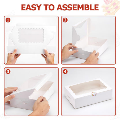 YODYZJ Cookie Boxes with Window, Pack of 20, 9x6x2.5 Inches 🍁 All In One Marketplace Canada