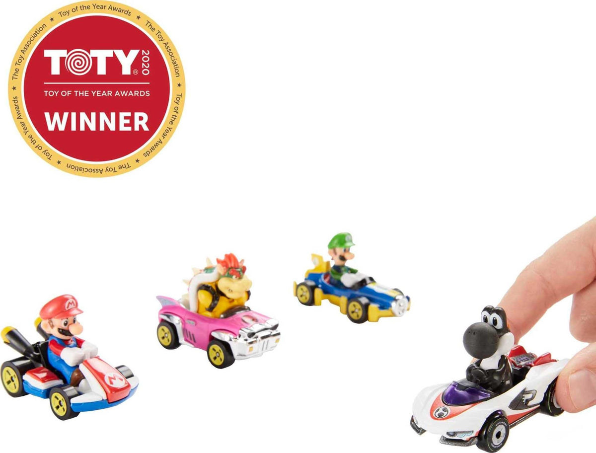 Hot Wheels Mario Kart Set of 4 Die-Cast Toy Cars