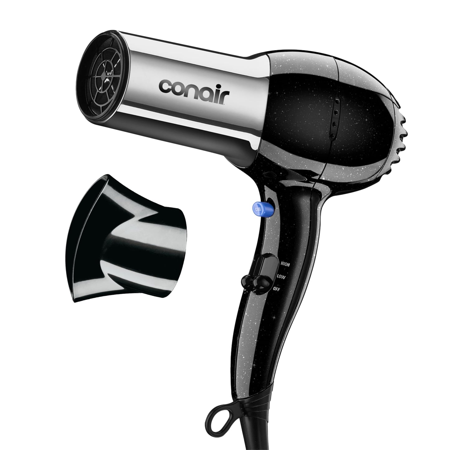 Conair 1875 Watt Pro Styler/Hair Dryer with Ionic Conditioning; Black/Chrome - Available at All In One Marketplace Canada